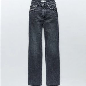Zara 90s premium mid rise full length jeans
